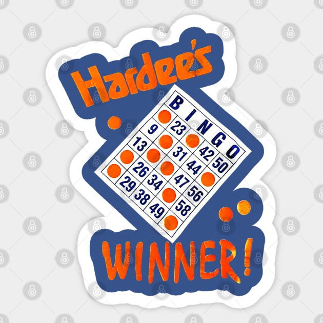 Hardee's Bingo - Vintage Sticker by nicklower